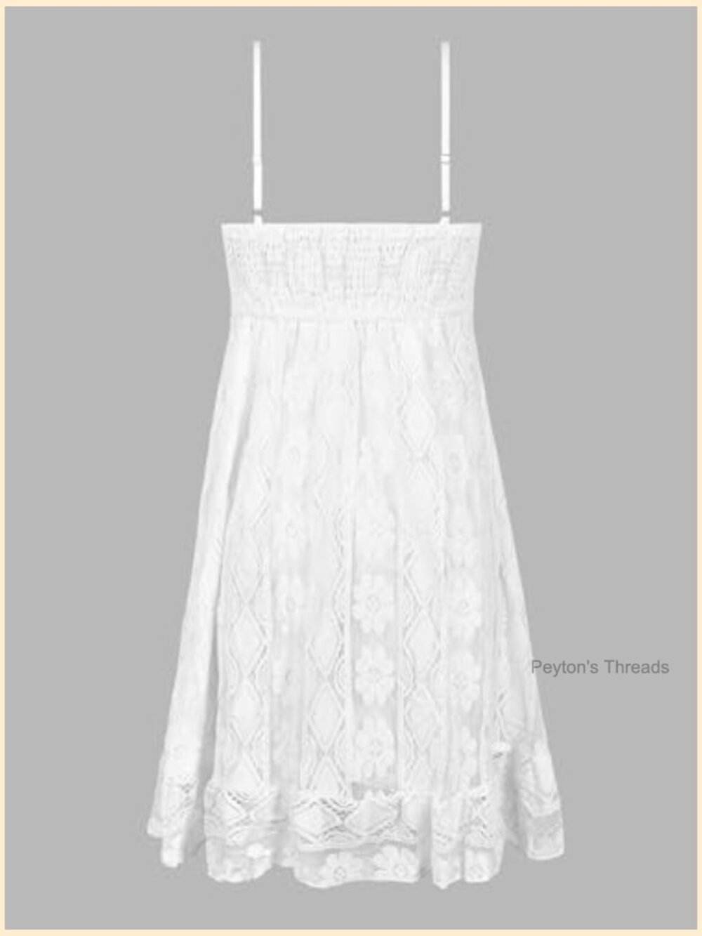 V-Neck Lace Tassel Sleeveless Mini Dress Ruffle Smocked Beach Sundress - Picture 5 of 5